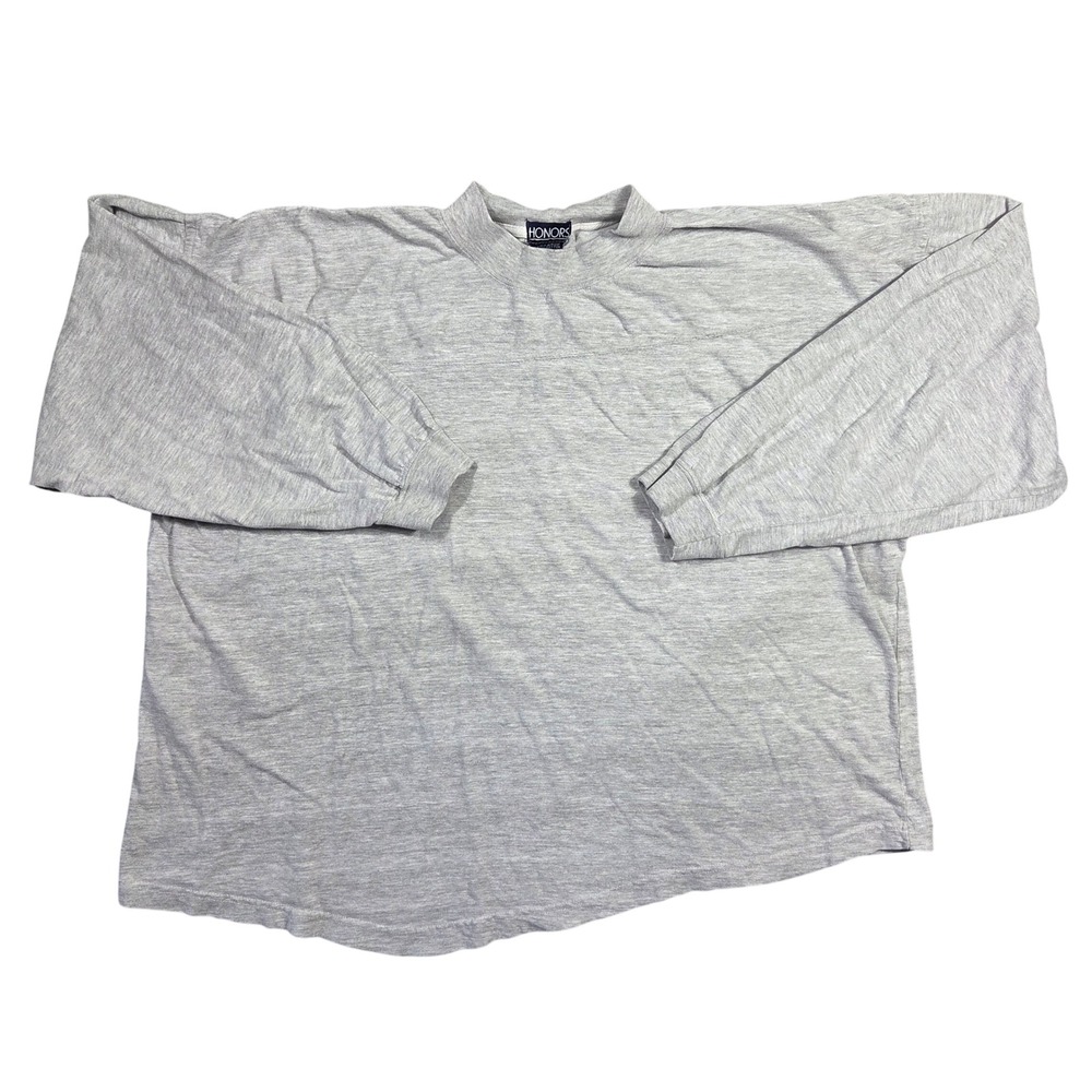 Vintage HONORS Mens Long Sleeve Mock Neck T-Shirt Top XL‎ Retro Basic Old School
